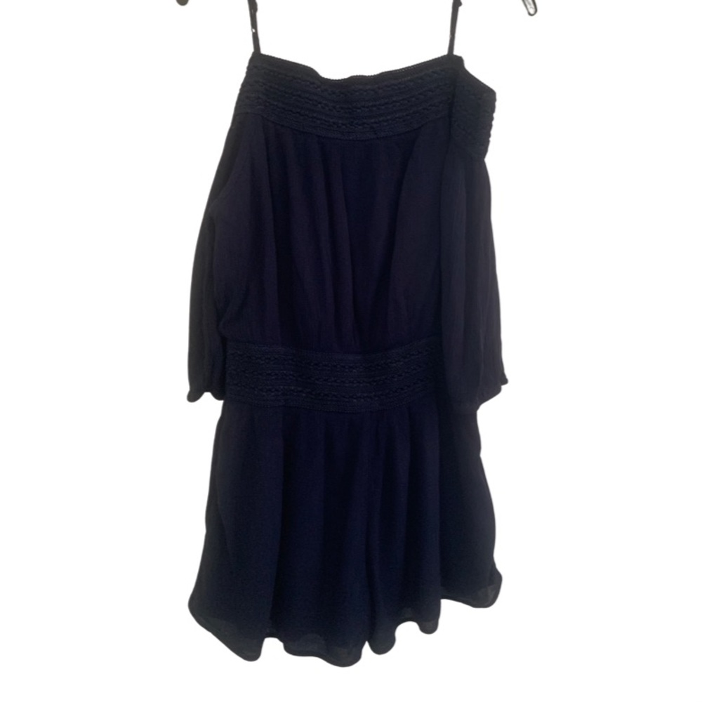 Purple Snow Women's Navy One Piece Shorts Romper |XL |100% Rayon